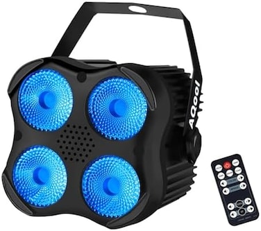 AQOOL Stage Par Lights RGBW LED Can Super Bright DJ Wash Light with RemoteDmx Control
