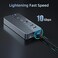 ACASIS USB C Hub with SSD Enclosure, Laptop Docking Station with 4K 60Hz HDMI, 100 W PD, USB A and C 3.1, SD/TF Card Reader, 10Gbps M.2 NVME SATA SSD Enclosure (Light Gray