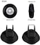 LBTOEM 50mm Set of 4 Luggage Suitcase Replacement Wheels Rubber Trolley Case Wheels Replacement Parts Swivel Caster Wheels Bearings Repair Kits Axles 30mm35mm, Black, 3.31 x 3.07 x 1.3 inch