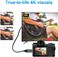 كابل Twozoh 4K Micro HDMI إلى HDMI بطول 30 سم، كابل قصير عالي السرعة من HDMI كامل إلى Micro HDMI مضفر يدعم تقنية 3D بدقة 4K/60Hz و1080p