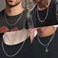 Reoxvo Silver/Black/Cuban Link Chain for Men Stainless Steel Chain Necklaces for Men Women Neck Chains for Pendants Mens Accessories Jewelry 18/20/22/24/30 Inch