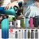 غطاء EIPOSAU الأوتوماتيكي القابل للطي لقوارير Hydro Flask ذات الفوهة العريضة، غطاء رائع ذو فوهة مناسبة لقوارير Simple Modern وTakeya وIron Flask وغيرها من العلامات التجارية، غطاء بديل مزود بقفل زر، أس