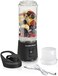 Hamilton Beach Mini Cordless Portable Personal Blender for Shakes and Smoothies, USB Rechargeable, 16 oz. Jar with Leakproof Travel Lid, 6 Stainless Steel Blades, Black (51180