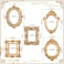 Yalikop 5 Pcs Vintage Resin Picture Frame Mini Antique Photo Frame Table Top Jewelry Display Holiday Party Hotel Decor (Gold