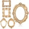 Yalikop 5 Pcs Vintage Resin Picture Frame Mini Antique Photo Frame Table Top Jewelry Display Holiday Party Hotel Decor (Gold