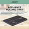 Nifty Solutions Medium Appliance Rolling Tray &ndash; Black, Home Kitchen Counter Organizer, Integrated Rolling System, Non-Slip Pad Top for Coffee Maker, Stand Mixer, Blender, Toaster