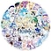 YUANHUISHENG Genshin Impact merch Gift Sets - 1 Genshin Impact Drawstring Bag Backpack, 50 Cartoon Stickers, 1 Lanyard, 2 Keychains,2 Bracelets, 4 Button Pins,6 Stickers for Anime Genshin Impact Fans