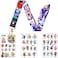 YUANHUISHENG Genshin Impact merch Gift Sets - 1 Genshin Impact Drawstring Bag Backpack, 50 Cartoon Stickers, 1 Lanyard, 2 Keychains,2 Bracelets, 4 Button Pins,6 Stickers for Anime Genshin Impact Fans