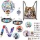 YUANHUISHENG Genshin Impact merch Gift Sets - 1 Genshin Impact Drawstring Bag Backpack, 50 Cartoon Stickers, 1 Lanyard, 2 Keychains,2 Bracelets, 4 Button Pins,6 Stickers for Anime Genshin Impact Fans