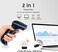 Tera Barcode Scanner Wireless and Wired with Battery Level Indicator 1D 2D QR Digital Printed Bar Code Reader Cordless Handheld Barcode Scanner Compact Plug and Play Model D5100