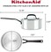 KitchenAid 5-Ply Clad Polished Stainless Steel Saucepan with Lid, 3 Quart