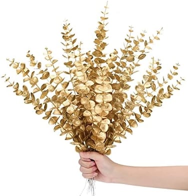 Waydress 20 Pieces Artificial Eucalyptus Stems Faux Eucalyptus Spray Eucalyptus Branches Stems Fake Leaf Stem Fall Decor Plants for Wedding Party Flower Arrangement Home Farmhouse DIY Decor (20 Pieces