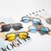 COASION Vintage 70s Flat Aviator Small Frame Sunglasses for Women Men Square Metal Design UV400 Protection Shades