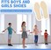 Eurzom 2 Pairs Kids Insoles Shoe Inserts Children Memory Sponge Insoles Washable Replacement Breathable Latex, Cutting Size Soft Women Toddler Shoe Filler for Spring Summer(Beige