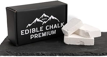 HITT Edible Chalk - Natural Edible Chalk for eating 7 oz (200 gr- Zero Additives Organic Russian Edible Chalk Chunks - ASMR Food