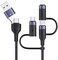YOUSAMS PD 60W USB C Multi Fast Charging Cable Nylon Braided Cord 5-in-1 3A USB/C to Type C/Micro/Phone Fast Sync Charger Adapter Compatible with Laptop/Tablet/Phone