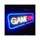 Ajoyferris Game On Neon Signs Dimmable Gamer Gift USB Powered Game Neon Sign Decor Handmade Blue Neon Game Sign Neon Signs for Bedroom Game Room Man Cave Video Game Party Supplies 16''