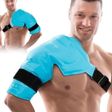 Comfytemp Shoulder Ice Pack Rotator Cuff Cold Therapy Wrap, FSA HSA Eligible, Ice Packs for Injuries Reusable Gel, Instant Compression for Shoulder Pain Relief, Surgery Recovery Gifts (Large