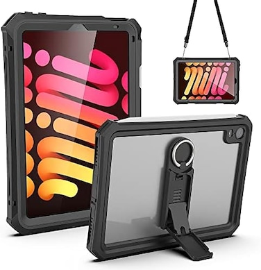 جراب VGGNUU لجهاز iPad Mini 6، غطاء مقاوم للماء لجهاز iPad Mini من الجيل السادس مع واقي شاشة مدمج وحامل قلم، جراب حماية متين مقاوم للصدمات لجهاز iPad Mini 6 شديد التحمل إصدار 2021 مقاس 8.3 بوصة