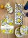 Le Cadeaux 097PAL Palermo Melamine Appetizer Plates, Set of 4, Lemon