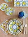 Le Cadeaux 097PAL Palermo Melamine Appetizer Plates, Set of 4, Lemon