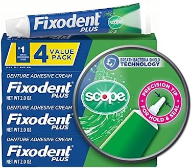 Fixodent Plus Scope Secure Denture Adhesive 2.0oz (Pack of 4eComm