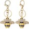 Sureio Rhinestone Bee Keychain 2 Pieces Animal Key Chain Cute Yellow Bee Crystal Keychain with Lobster Clasp Charm Pendant Keyring for Bag Purse Wallet, Yellow, One size