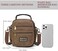 Man Small Canvas Crossbody Phone Purse Bag Mini Messenger Bag Waist Belt Side Bag
