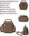 Man Small Canvas Crossbody Phone Purse Bag Mini Messenger Bag Waist Belt Side Bag