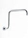 PHASAT S Shaped Shower Arm with Flange,High Rise Shower Head Extension Arm Chrome,PU9D02