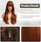 HAIRCUBE Long Auburn Wig with Bangs Layered Curly Orange Wigs for Women Natural Synthetic Wigs for Daily Use (pelucas de cabello natural