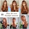 HAIRCUBE Long Auburn Wig with Bangs Layered Curly Orange Wigs for Women Natural Synthetic Wigs for Daily Use (pelucas de cabello natural