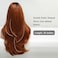 HAIRCUBE Long Auburn Wig with Bangs Layered Curly Orange Wigs for Women Natural Synthetic Wigs for Daily Use (pelucas de cabello natural