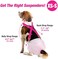 Pet Soft Dog Suspenders 2 Pieces Female Dog Diaper Suspenders for Dogs Diaper Keeper Suspender for Dog Skirt, Dog Dress (BrownBurgundy, XS/S