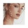 Doubnine Large Hoops Super Huge Circle Pearls Earrings Thin Dangle Gold Elegant Wedding Women Accessories Jewelry Gift for Her (90mm