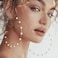 Doubnine Large Hoops Super Huge Circle Pearls Earrings Thin Dangle Gold Elegant Wedding Women Accessories Jewelry Gift for Her (90mm