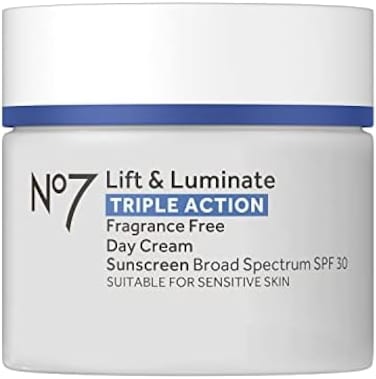 Boots No7 LiftLuminate Triple Action Fragrance Free Day Cream SPF 30