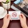 AHANDMAKER 6Pcs Double-Sided Acrylic No Smoking Table Tent Signs, Non-Smoking Desk Logo Indicator, No Smoking Tabletop Sign, Table No Smoking Warning Sign for Resturant Offices Malls Cafes, 4.07x2.76