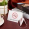 AHANDMAKER 6Pcs Double-Sided Acrylic No Smoking Table Tent Signs, Non-Smoking Desk Logo Indicator, No Smoking Tabletop Sign, Table No Smoking Warning Sign for Resturant Offices Malls Cafes, 4.07x2.76