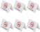 AHANDMAKER 6Pcs Double-Sided Acrylic No Smoking Table Tent Signs, Non-Smoking Desk Logo Indicator, No Smoking Tabletop Sign, Table No Smoking Warning Sign for Resturant Offices Malls Cafes, 4.07x2.76