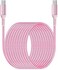 Awnuwuy 100W USB C Cable 10ft Pink,Long USB-C to USB-C, USB Type C to C Fast Charging Cord Compatible with iPhone 15/15 Pro/15 Plus/15 Pro Max,iPad Pro,iPad Air 4,Samsung Galaxy S23 S22 S21,MacBook Pr