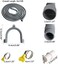 Manste Universal Washing Machine Drain Hose Extension Kit Includes 10FT Corrugated and Flexible Washing Machine Drain Hose Replacement, U-Bend Hose Holder, Extension Adapter and 4 Pieces Clamps (10