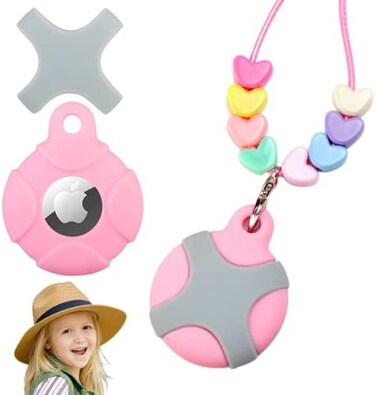CHABAEBAE Airtag Holder for Kids Airtag Necklace KidsAdults, Airtag Kids HiddenAdjustable Air Tag Necklace Kids, AdultsWaterproof Airtag Case