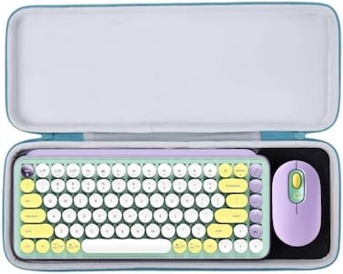 حقيبة حمل صلبة من Aenllosi متوافقة مع لوحة مفاتيح Logitech POP ICON Combo/POP Keys الميكانيكية اللاسلكية (بنفسجي - الحقيبة فقط)