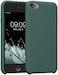 جراب سيليكون TPU من kwmobile متوافق مع Apple iPod Touch 6G / 7G (الجيل السادس والسابع) - غطاء حماية مرن وناعم - أخضر غابي