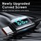 Mcdodo USB Type-C to USB-A Cable 4ft Fast Charge with Wattage Display 6A current XNylon Braided Cord USB3.0 Compatible with Type-C Devices iPhone 15/15 Pro/Samsung S23/iPad Pro/MacBook Pro 2022/Google