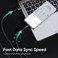 Mcdodo USB Type-C to USB-A Cable 4ft Fast Charge with Wattage Display 6A current XNylon Braided Cord USB3.0 Compatible with Type-C Devices iPhone 15/15 Pro/Samsung S23/iPad Pro/MacBook Pro 2022/Google
