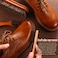 ZJoey 4 Pcs Horsehair Shine Shoes Brush Kit Polish Dauber Applicators Cleaning Leather Shoes Boots Care Brushes Suede Cleaner Brush with Microfiber Shoe Cloth(4 Pcs Style A