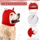 Frienda Quiet Ears for Dogs, Dog Ear Muffs Noise Protection Knitted Dog Hats Pet Ears Warm Dog Ear Cover Winter Hat Dog Snood Head Wrap Bunny Costume for Medium to Large Dogs Cats Pets (Red