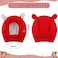 Frienda Quiet Ears for Dogs, Dog Ear Muffs Noise Protection Knitted Dog Hats Pet Ears Warm Dog Ear Cover Winter Hat Dog Snood Head Wrap Bunny Costume for Medium to Large Dogs Cats Pets (Red